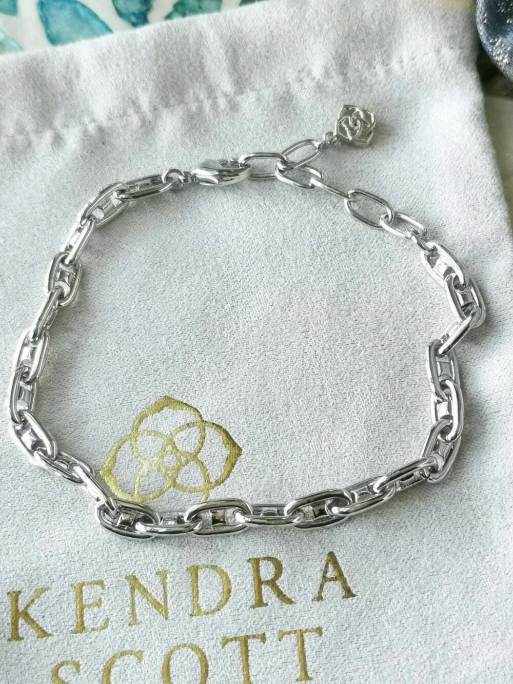 Kendra Scott Bailey Silver Chain Bracelet NEW